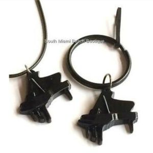 Grand Piano Keyboard Necklace Keychain Purse Charm